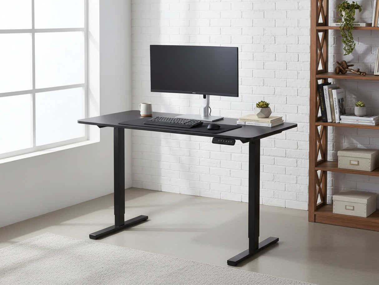 Height Adjustable Desk Set - Black