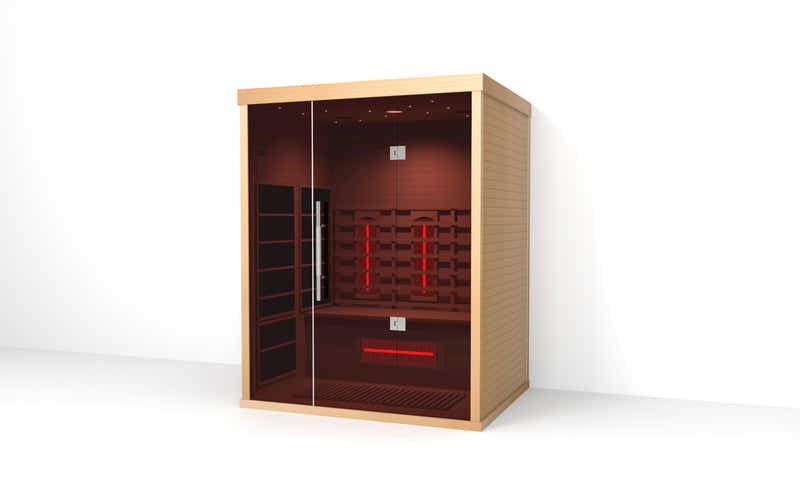 PORVOO 3 Person Low EMF + Red Tube Full spectrum Sauna