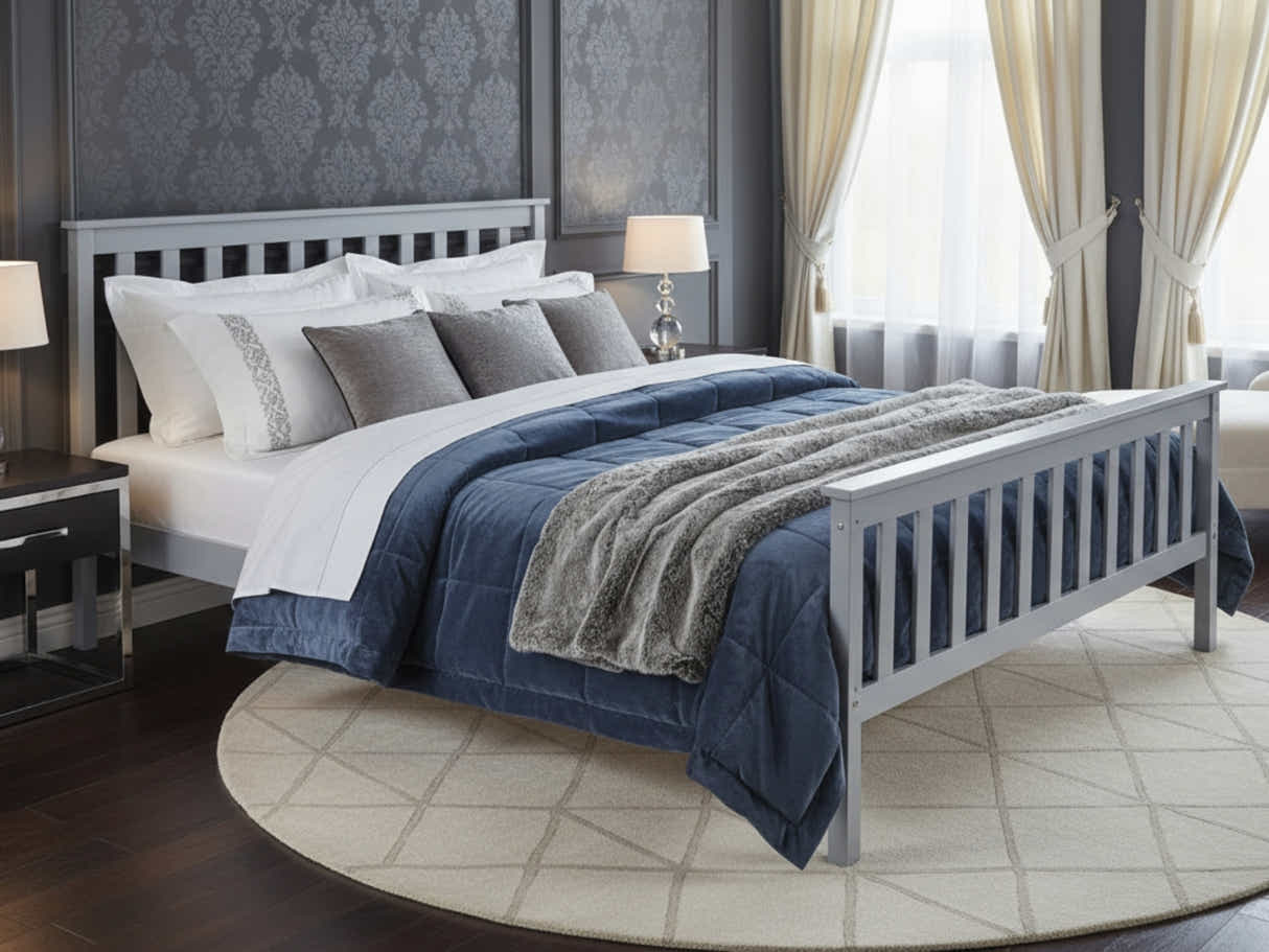 Hampshire Bed Frame Grey - Double