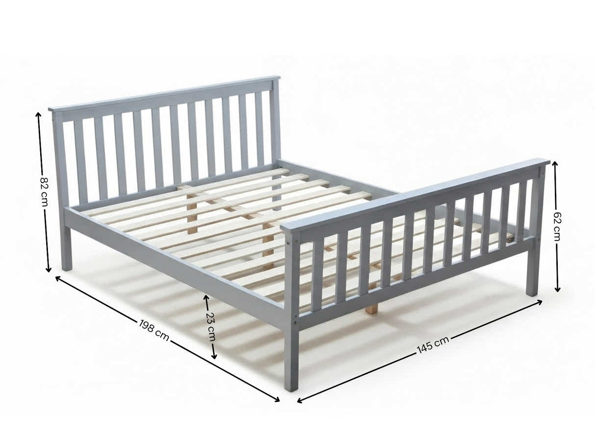 Hampshire Bed Frame Grey - Double