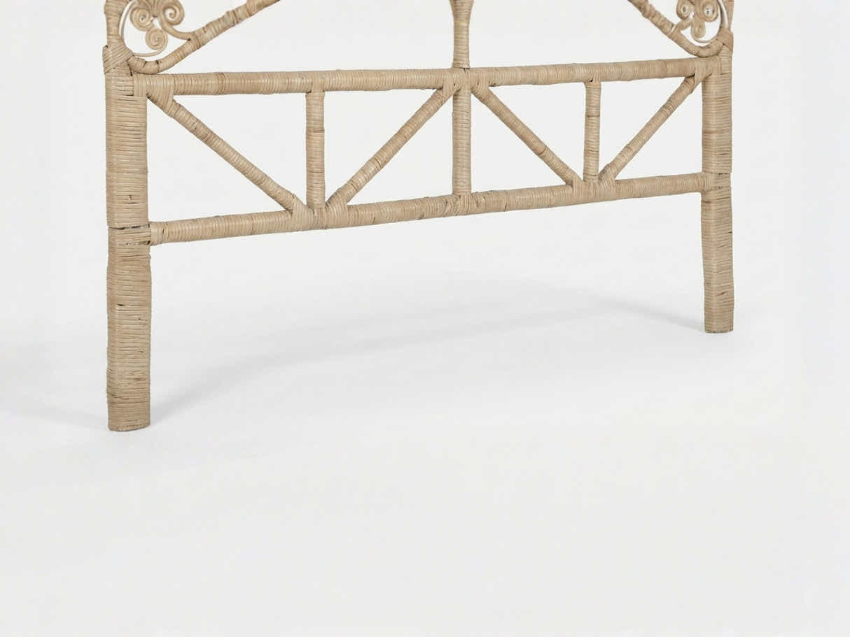 Rattan Headboard Leaf Natural - King