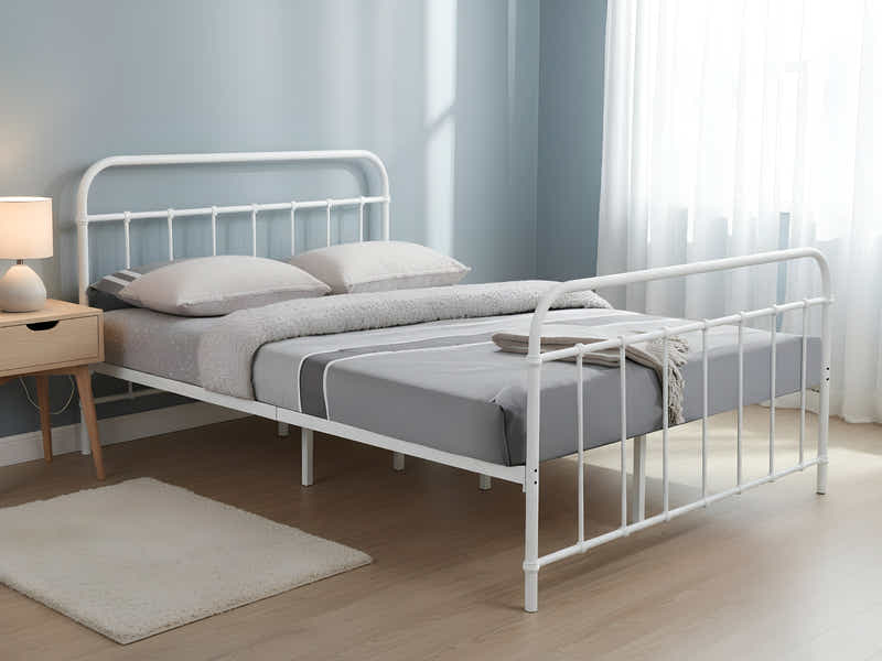 Darcy Bed White with Adelle Bedside Tables Combo - Queen