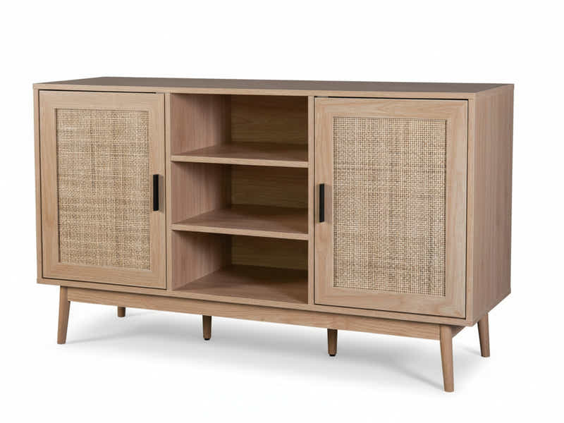 Naturlig Buffet Table with Shelves - 130 cm