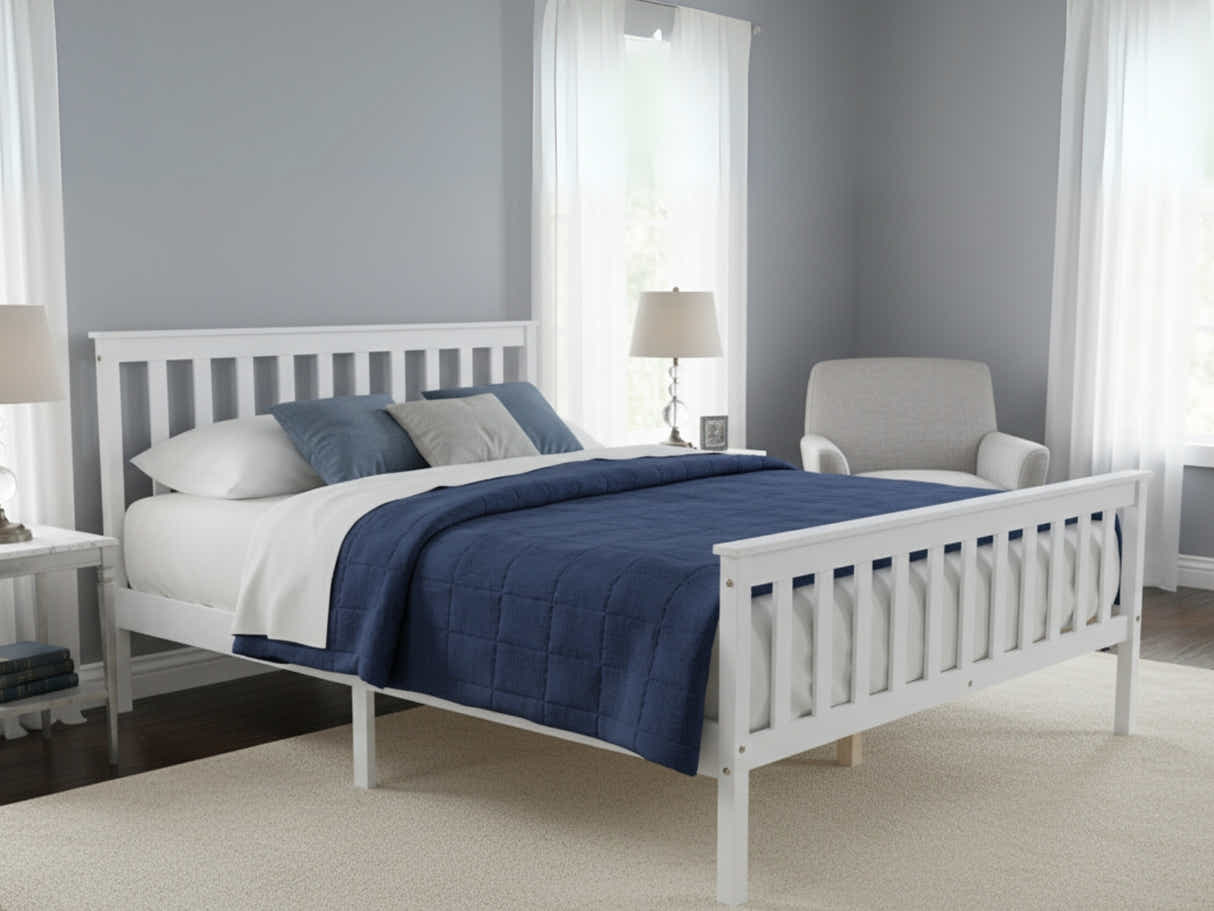 Hampshire Bed Frame White - Queen