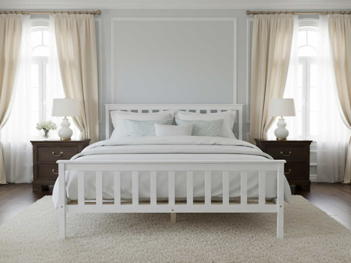 Hampshire Bed Frame White - Queen