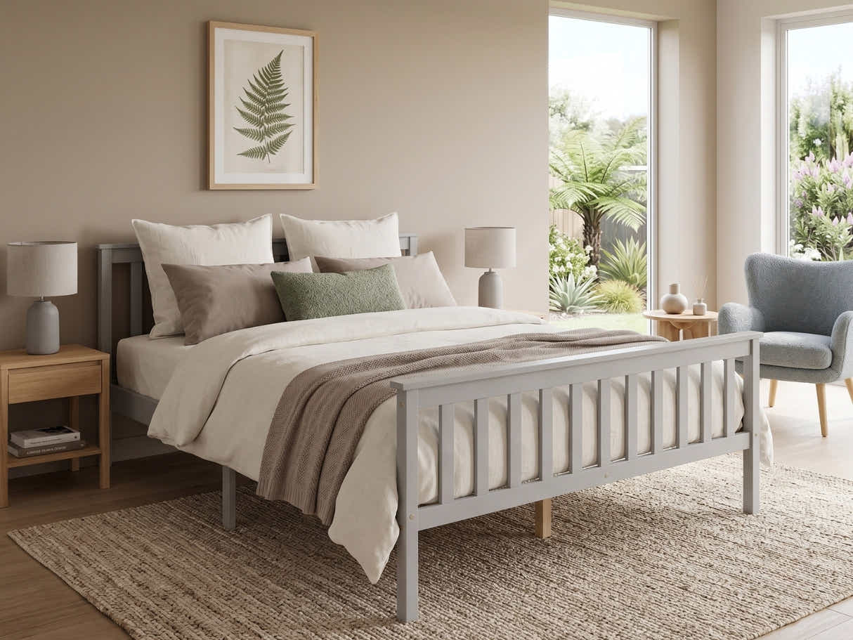 Hampshire Bed Frame Grey - Queen
