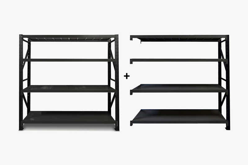 4-Layer Longspan Shelving Add-On Black – 1.5 M