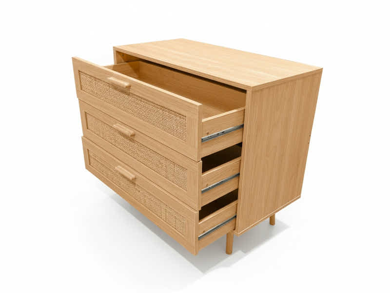 Sovo Oak Queen Bed with Naturlig Bedroom Suite