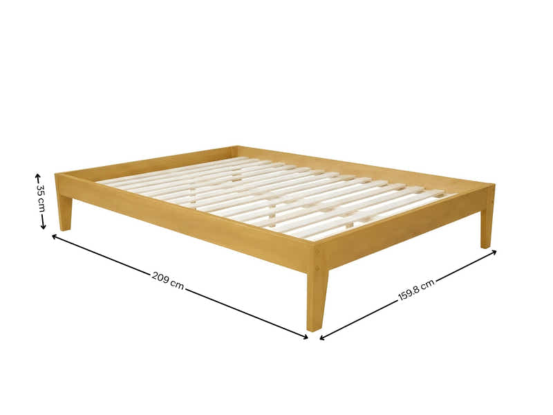 Sovo Bed Frame Oak - Queen