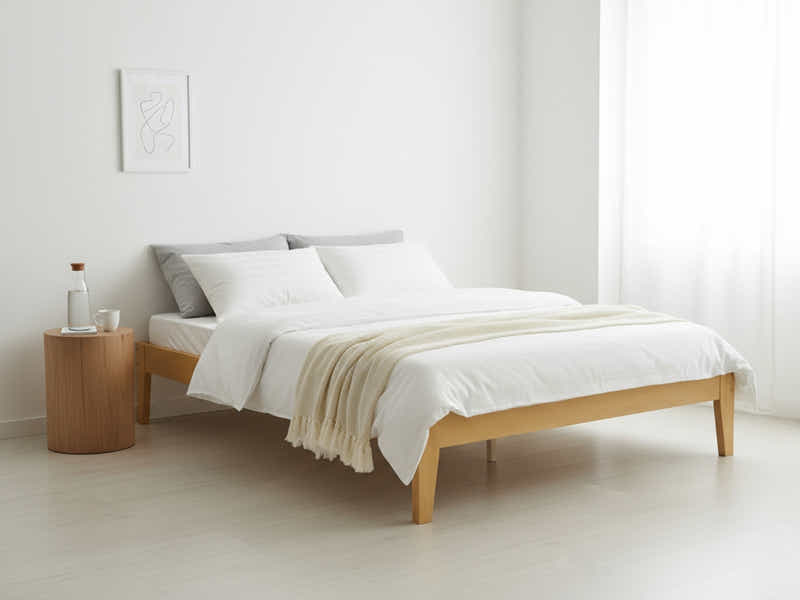Sovo Bed Frame Oak - Queen