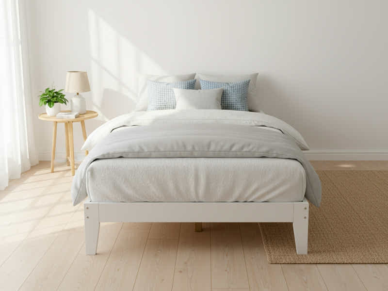 Sovo Bed Frame White - King Single