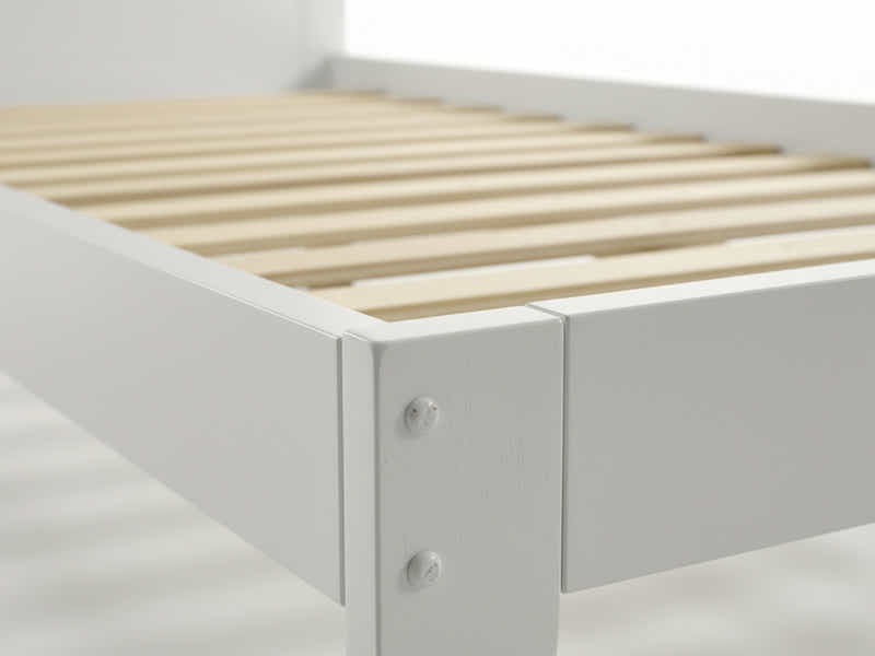 Sovo Bed Frame White & MEM 23 cm Mattress - King Single