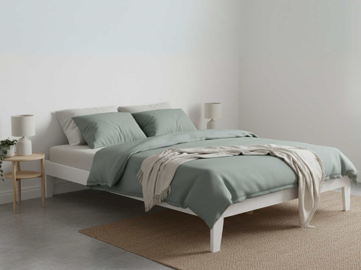 Sovo Bed Frame White - Queen