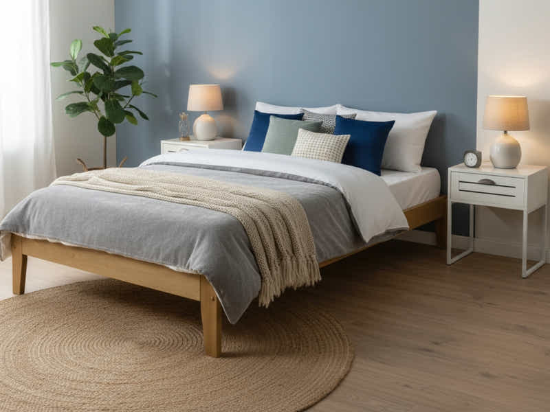 Sovo Bed Frame Oak - King Single