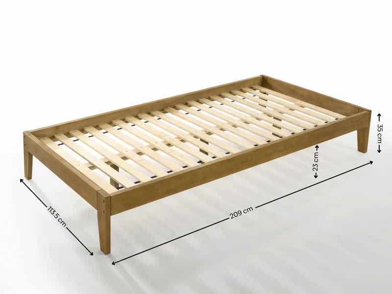 Sovo Bed Frame Oak - King Single