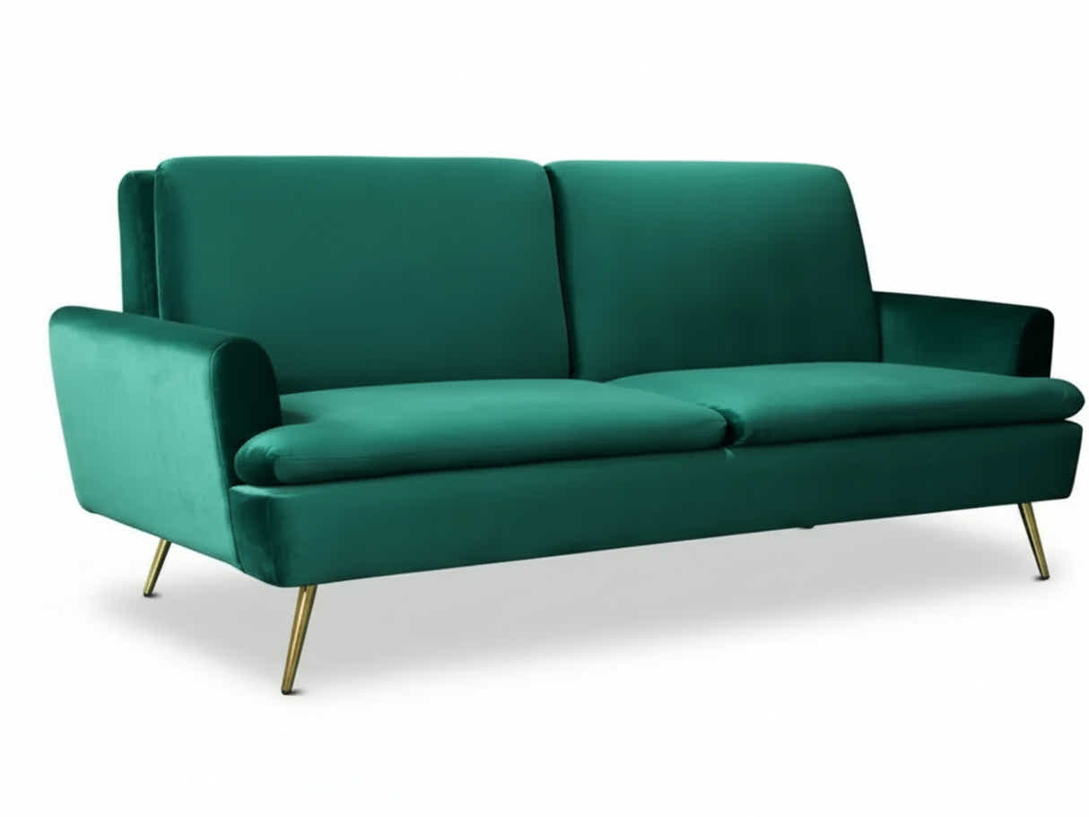 Gyllene Velvet Sofa Bed - Dark Green