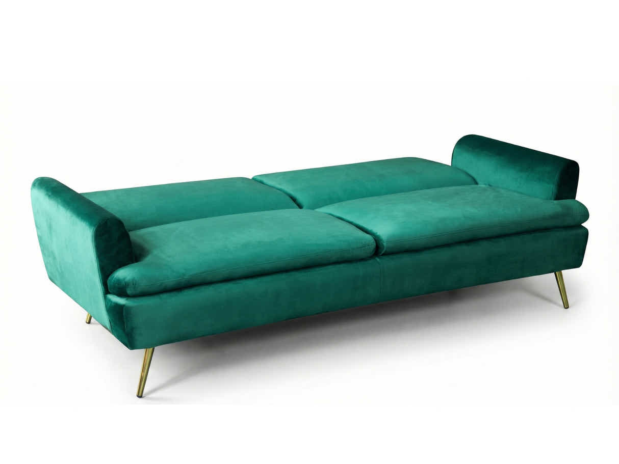 Gyllene Velvet Sofa Bed - Dark Green