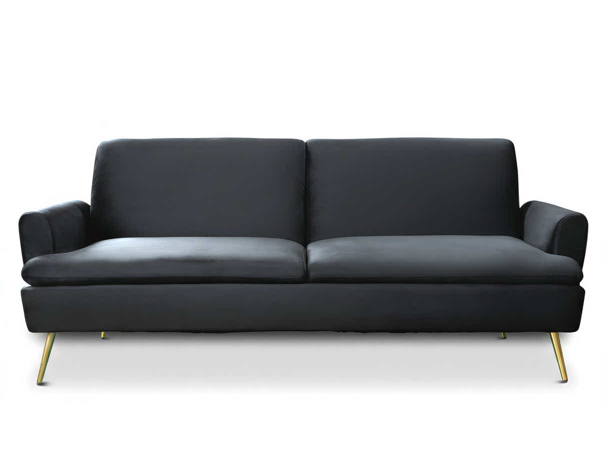 Gyllene Velvet Sofa Bed - Black