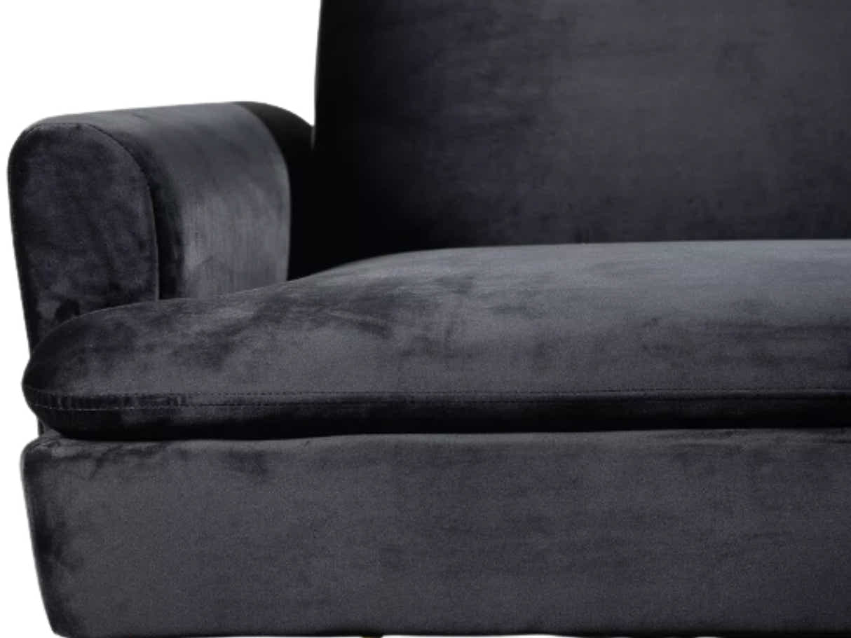 Gyllene Velvet Sofa Bed - Black