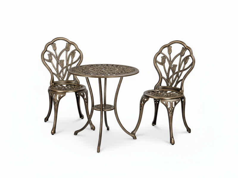 Ornato Bistro Set Cast Alum.