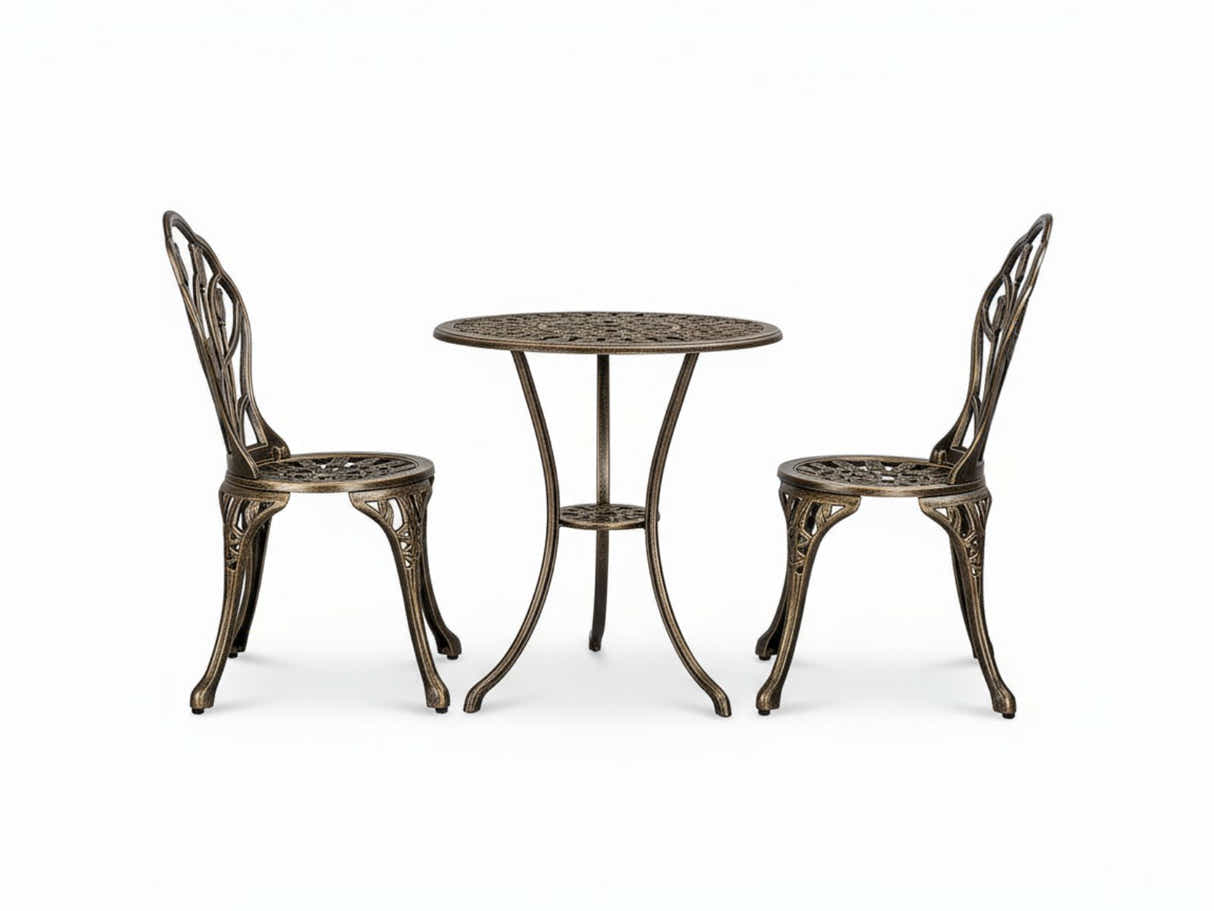 Ornato Cast Aluminum Bistro Set – Antique Bronze