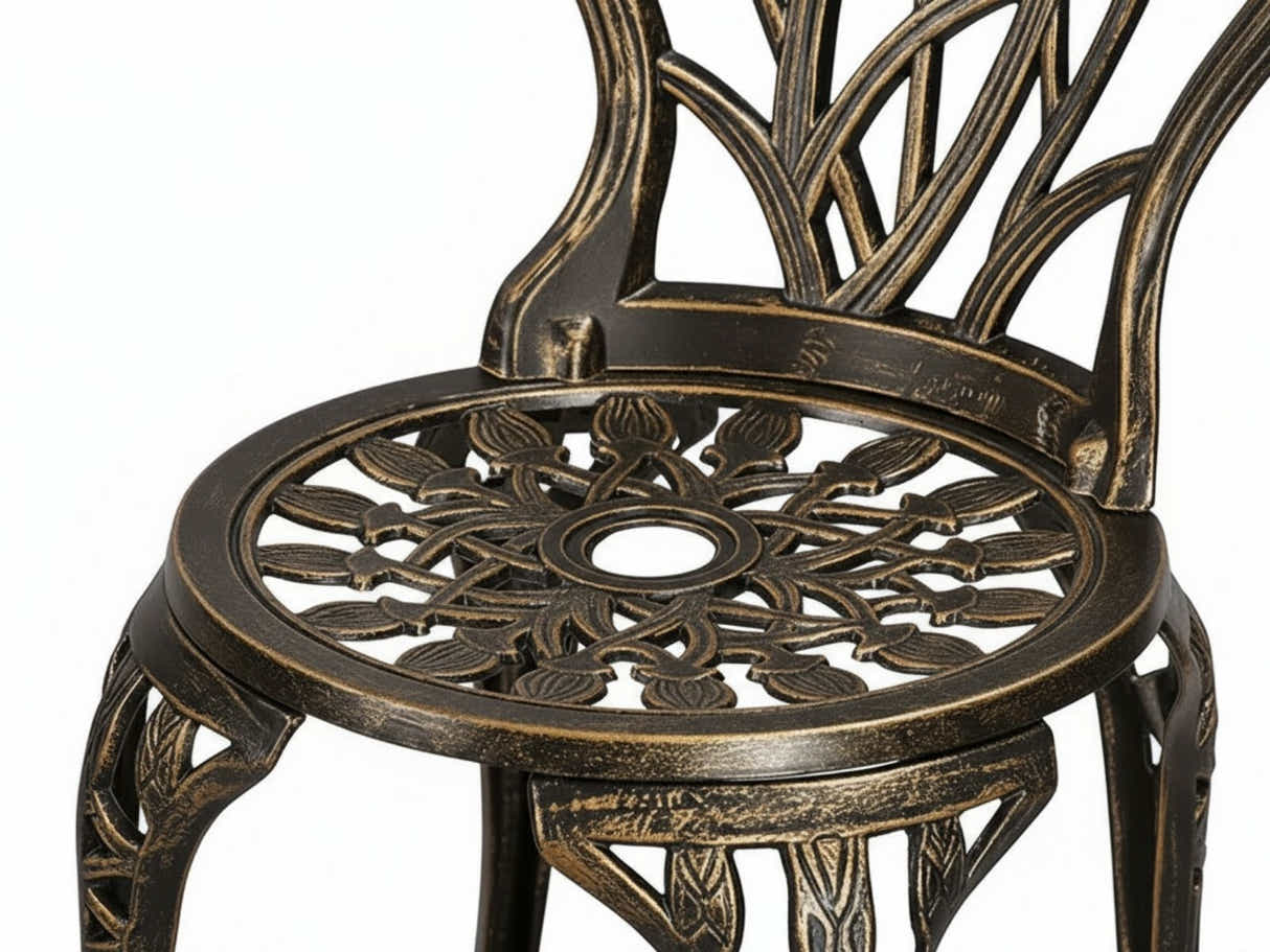 Ornato Cast Aluminum Bistro Set – Antique Bronze