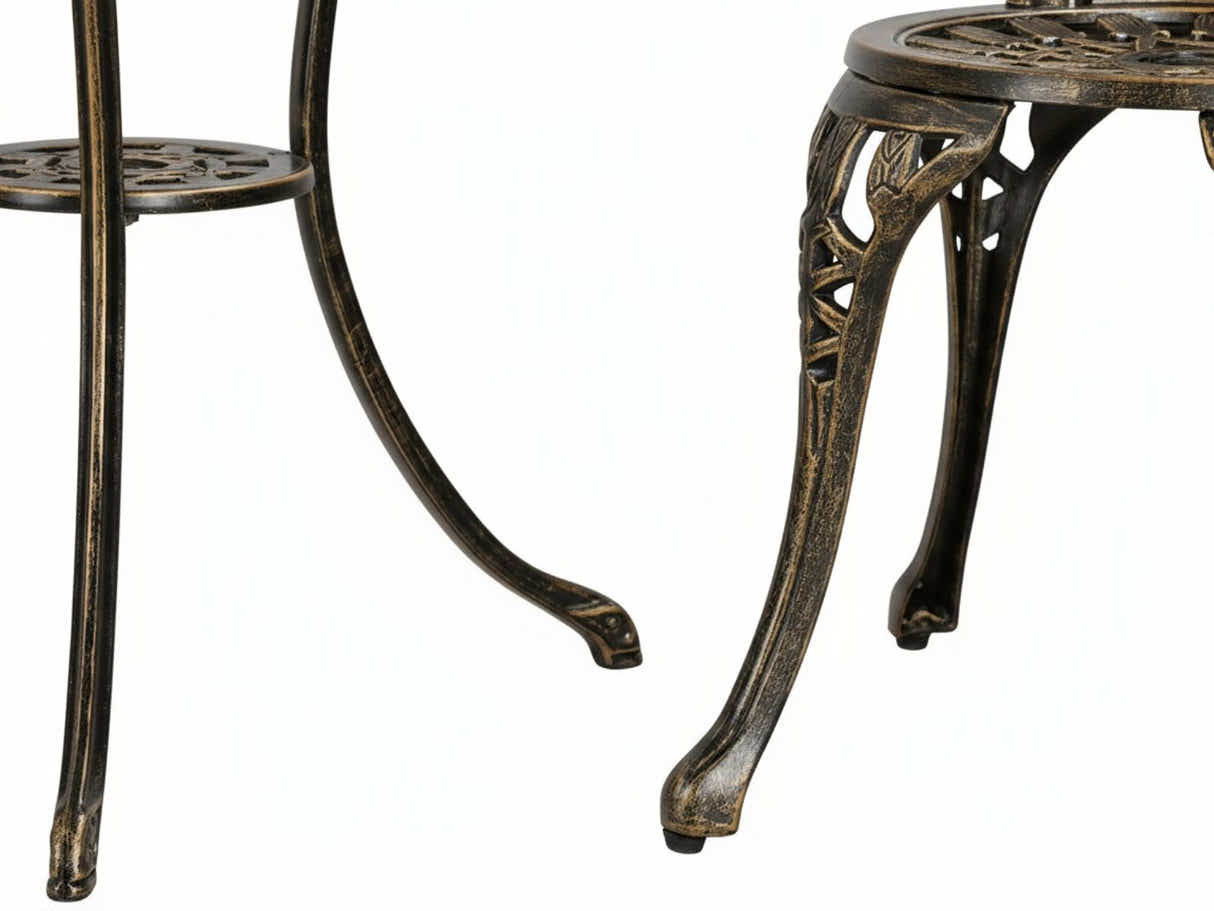 Ornato Cast Aluminum Bistro Set – Antique Bronze