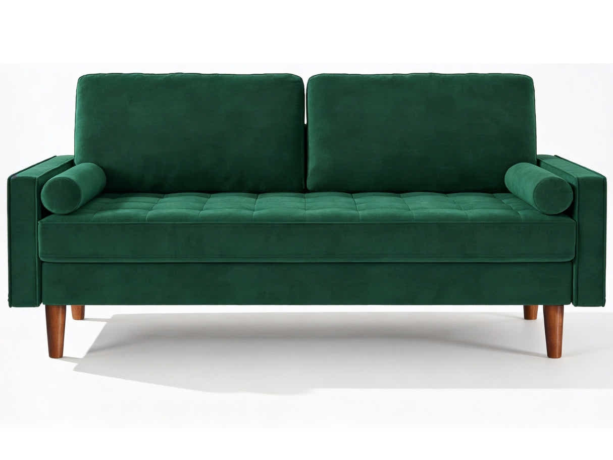 Gyllene 2-Seater Velvet Sofa - Green