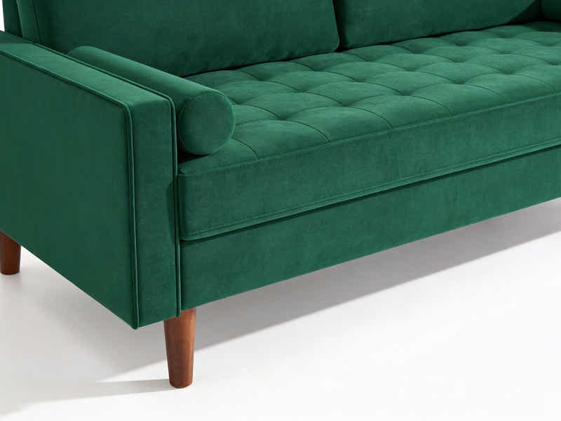 DS Gyllene 2-Seater Velvet Sofa - Green