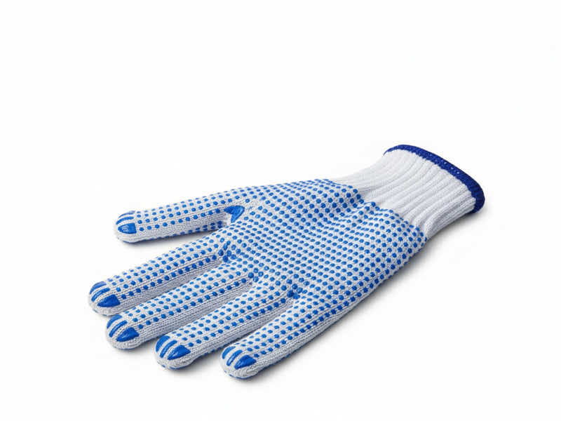 Polycotton Work Gloves with PVC Grip Dots – 12 Pairs Pack