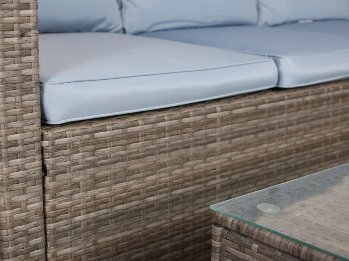 Reo 3-Piece Outdoor Sofa with Storage - Blue