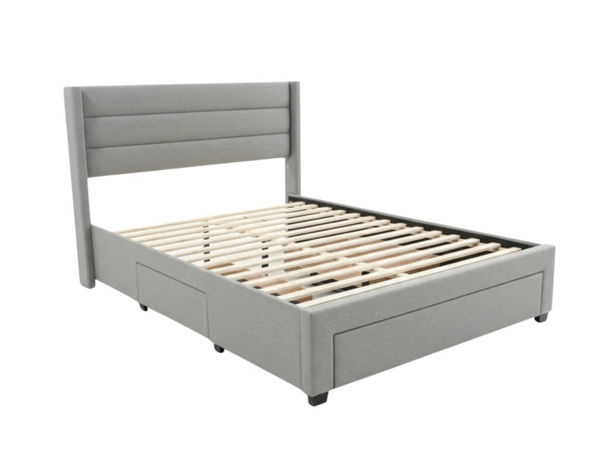 Coronado-A Bed Frame With Drawers - Double