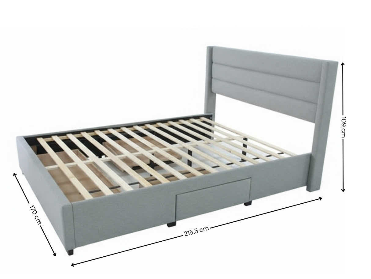 Coronado-A Bed Frame With Drawers - Queen