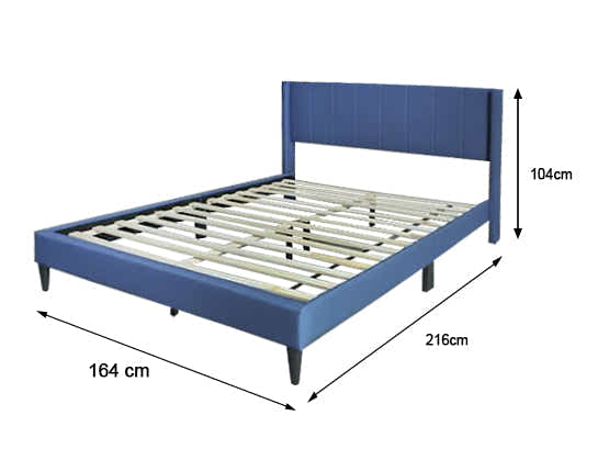 Vele-B Bed Frame Blue - Queen