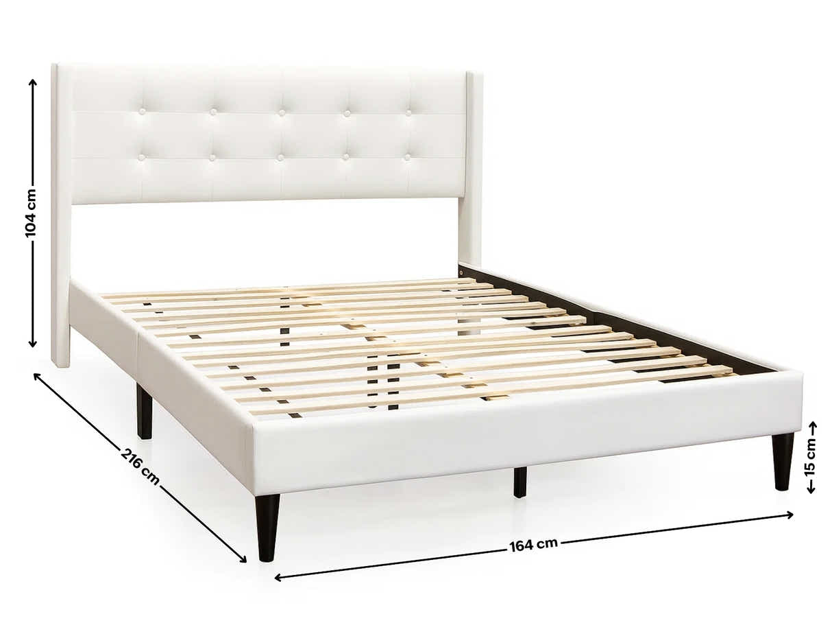 Vele-C Bed Frame White - Queen