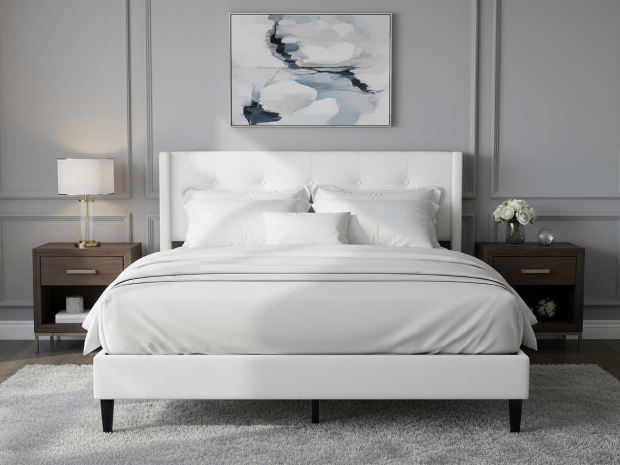 Vele-C Bed Frame White - Queen