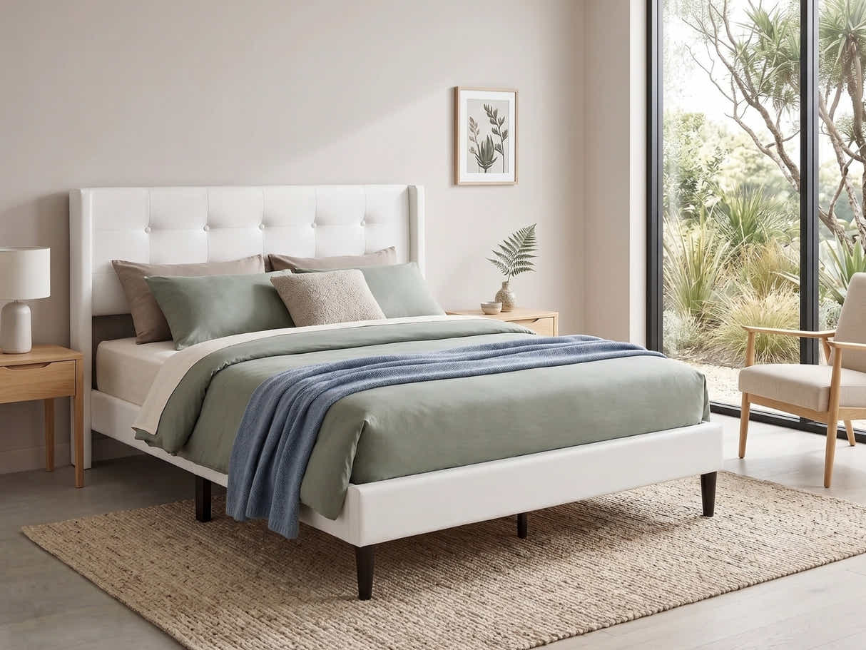 Vele-C Bed Frame White - Queen
