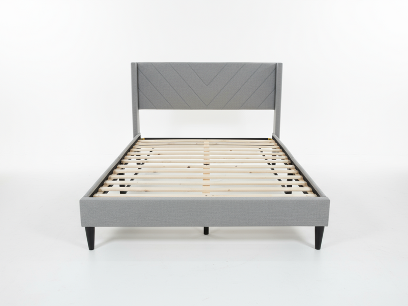 Vele-D Bed Frame Light Grey - Double