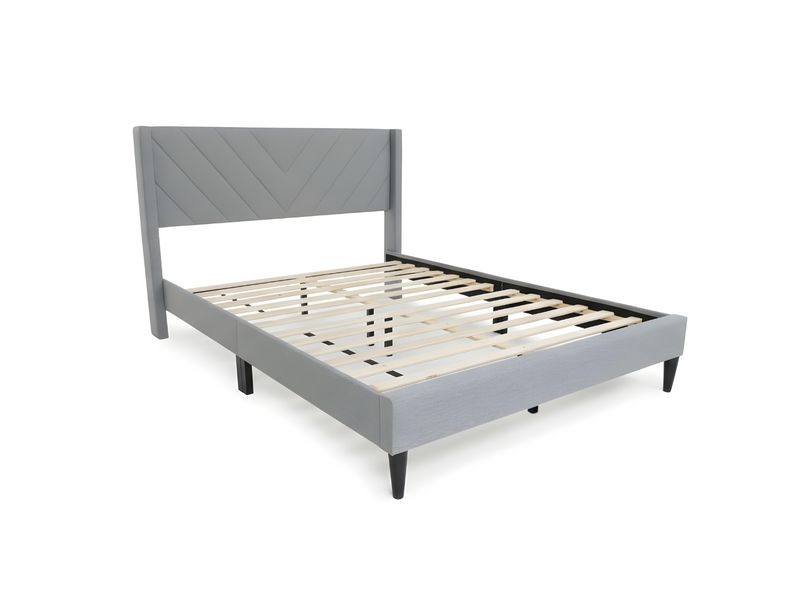 Vele-D Bed Frame Light Grey - Double