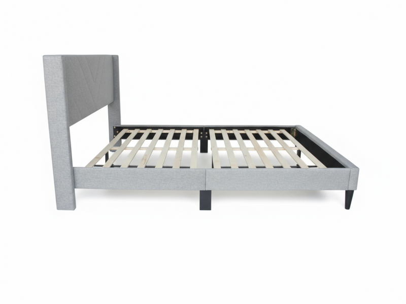Vele-D Bed Frame Light Grey - Double