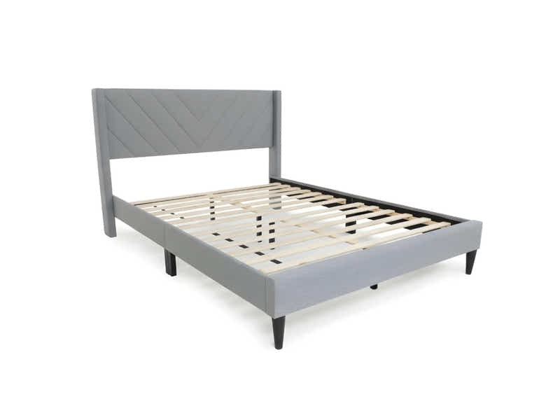 Vele-D Bed Frame Light Grey - Queen