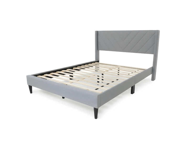 Vele-D Bed Frame Light Grey - Queen