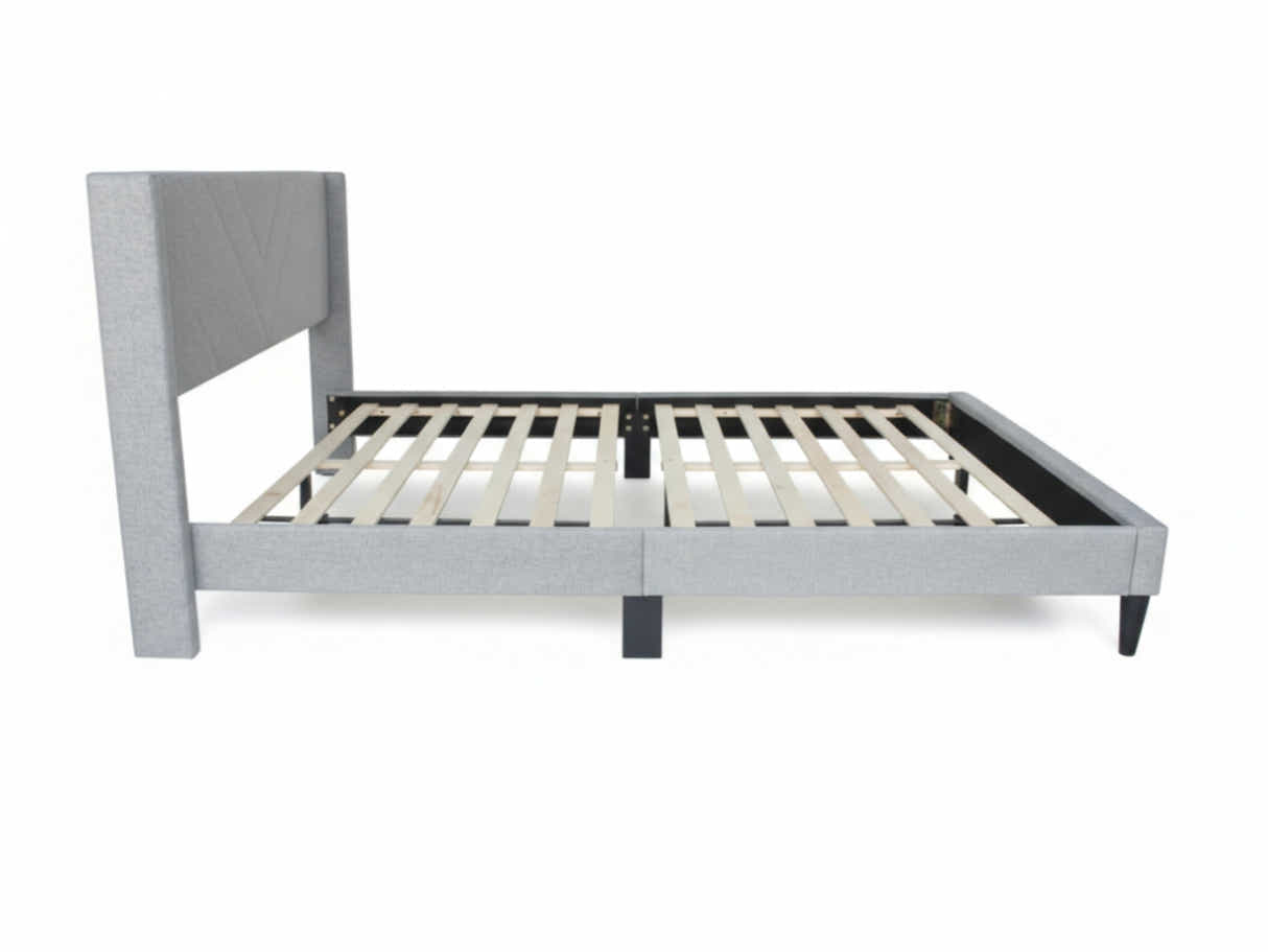 Vele-D Bed Frame Light Grey - Queen