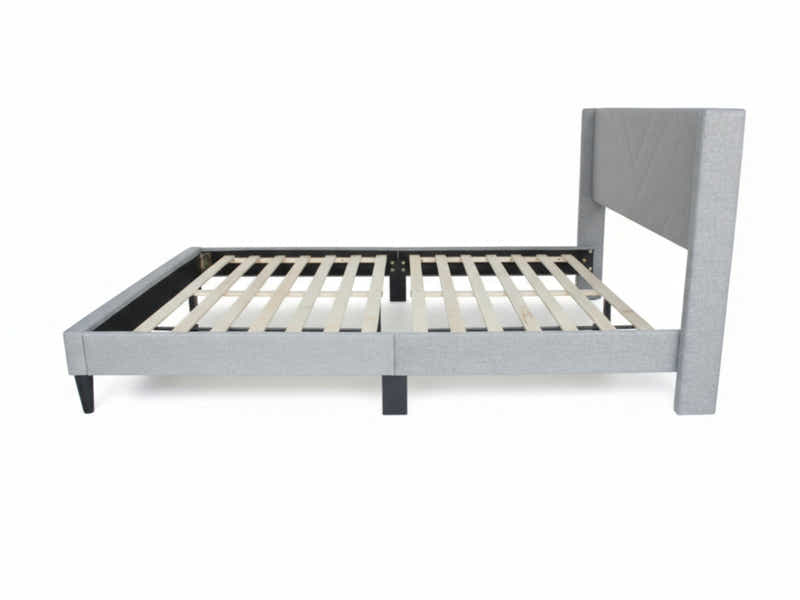 Vele-D Bed Frame Light Grey - Queen