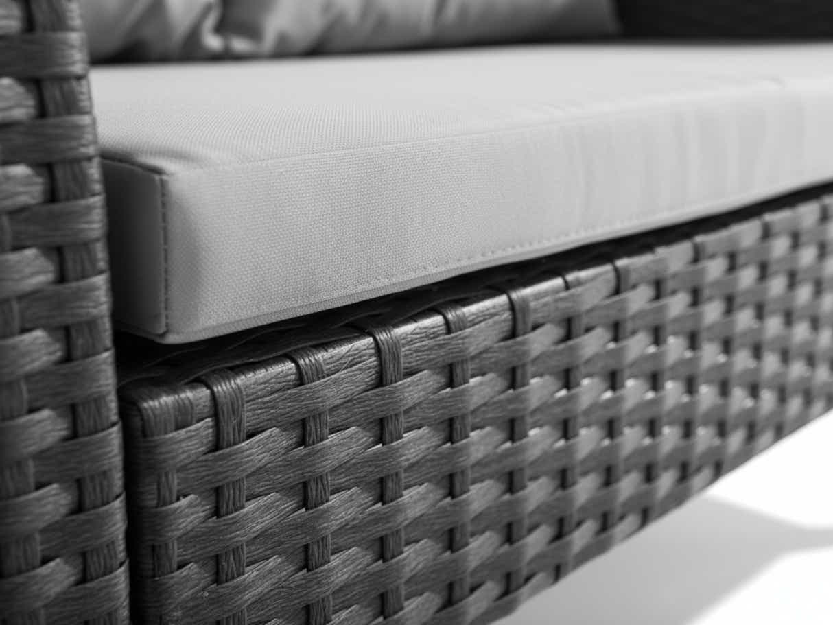 Ettaro 5-Piece Outdoor Lounge Set - Black + Grey