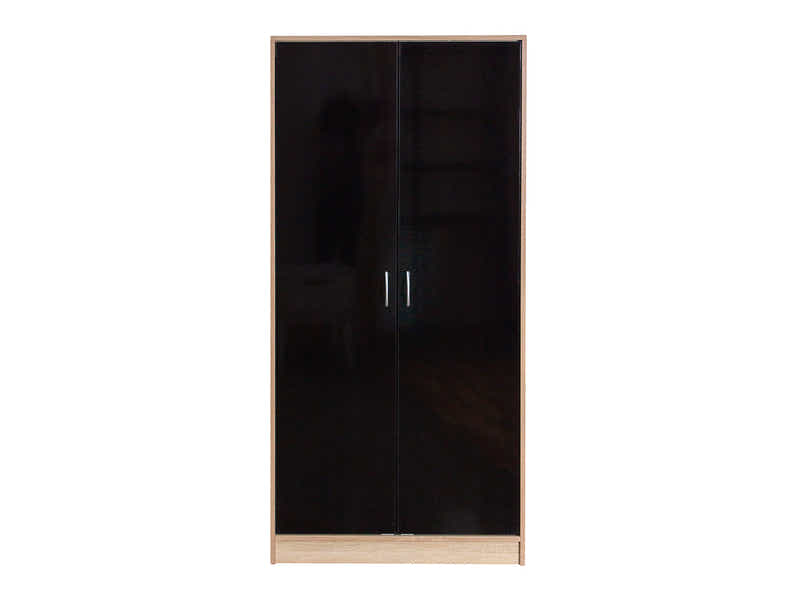 Bardalona 2-Door Wardrobe - Gloss Black