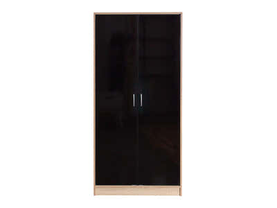 Bardalona 2-Door Wardrobe - Gloss Black