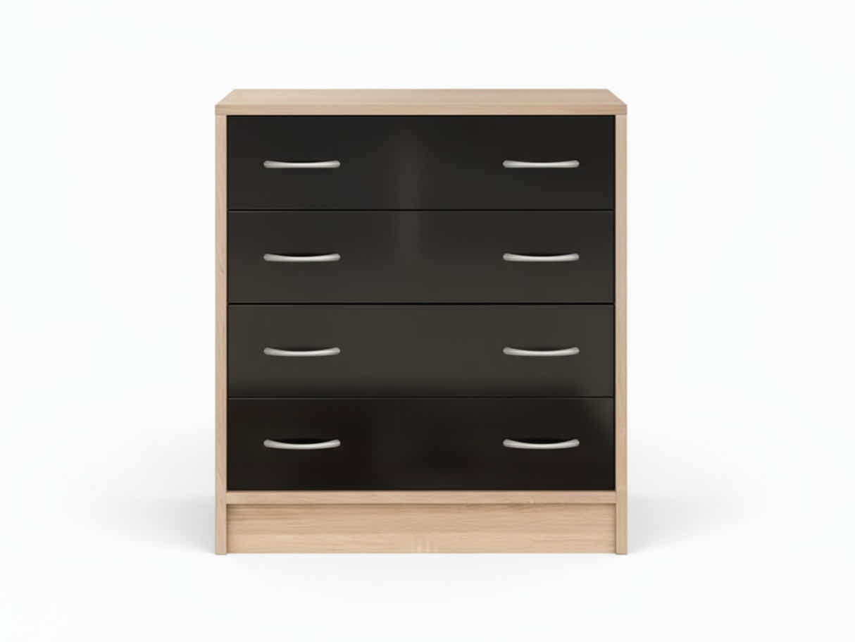 Bardalona 4-Drawer Chest - Gloss Black