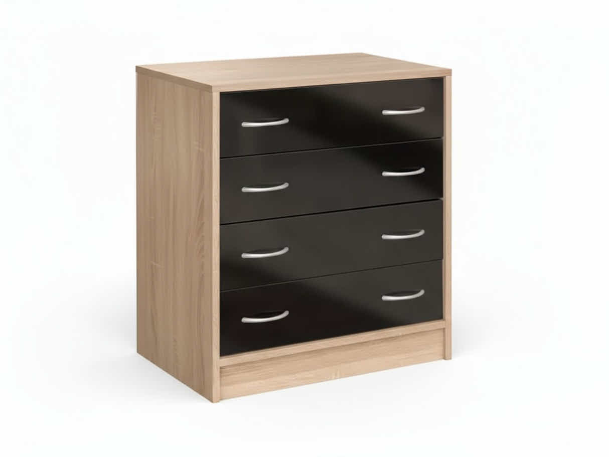 Bardalona 4-Drawer Chest - Gloss Black