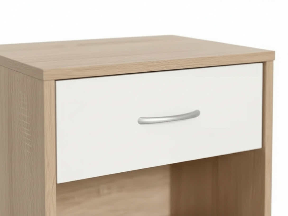 Bardalona Bedside Table - Gloss White